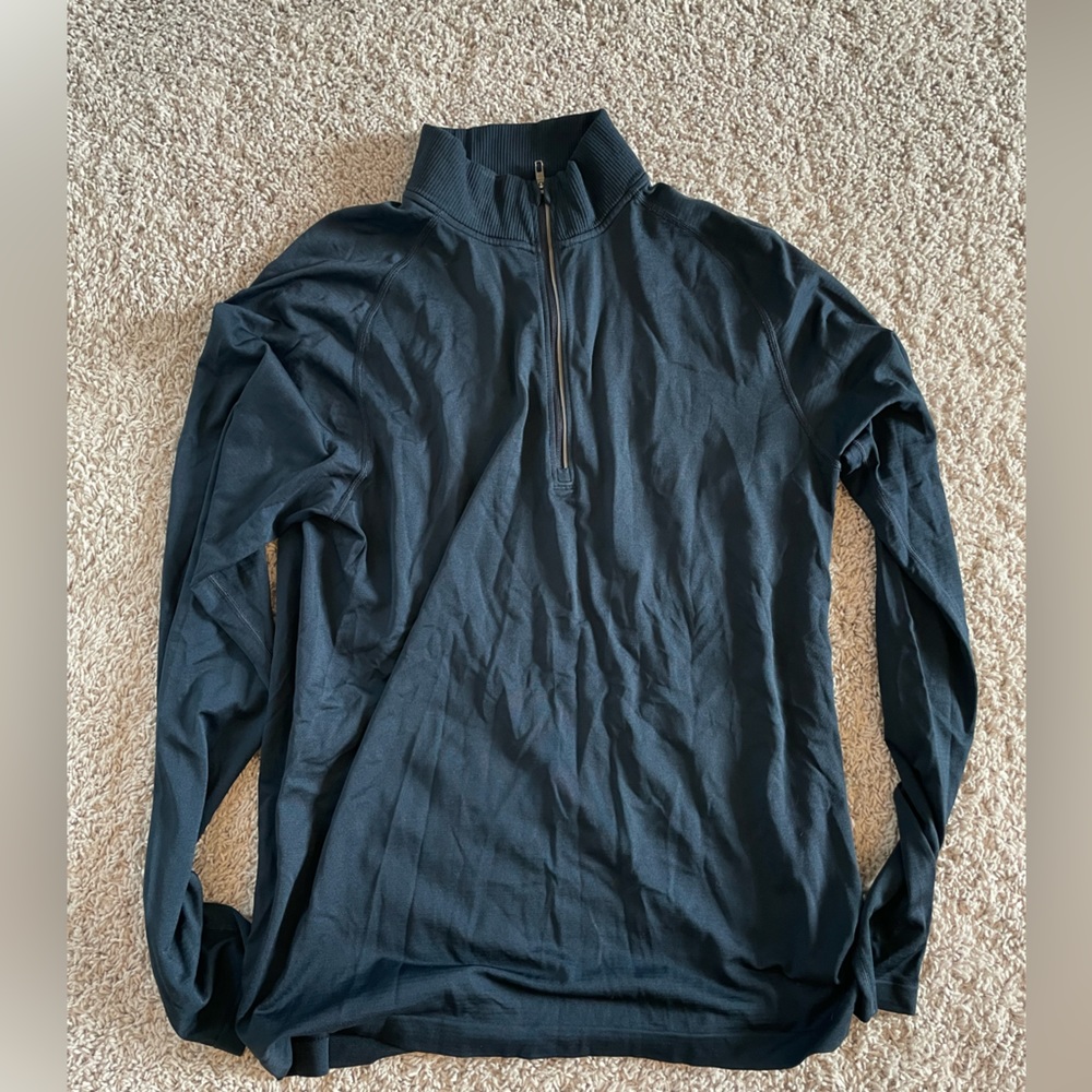 lululemon athletica Men's Black Quarter-Zip Sweatshirt